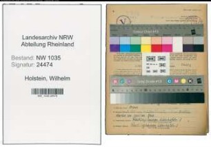 Entnazifizierung Wilhelm Holstein , geb. 30.06.1921 ()