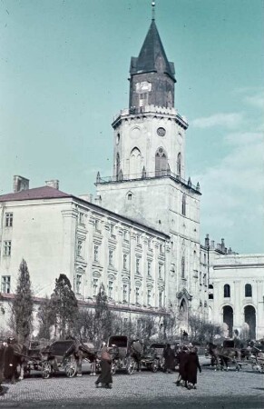 Lublin. Trinitatistor mit Glockenturm