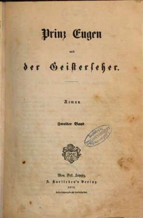 Prinz Eugen und der Geisterseher : Roman. 2