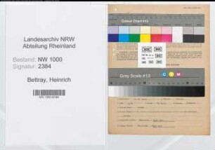 Entnazifizierung Heinrich Bettray, geb. 01.05.1900 (Landwirt)