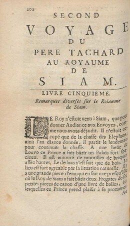 Livre cinquième. Remarques diverses sur le Roiaume de Siam
