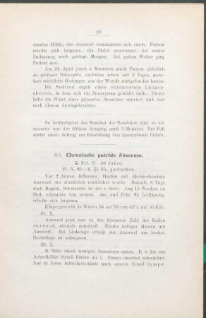 IIb. Chronische putride Abscesse.