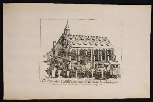 St. Moritzen Capelle dabeÿ eines kleinen Kindes Leich=begängnus. - Moritzkapelle, Nürnberg