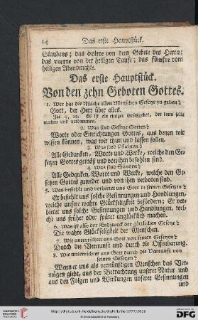 Das erste Hauptstueck: Von den zehn Geboten Gottes