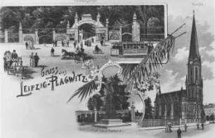 Gruss aus Leipzig-Plagwitz: Leipzig-Plagwitz um 1900