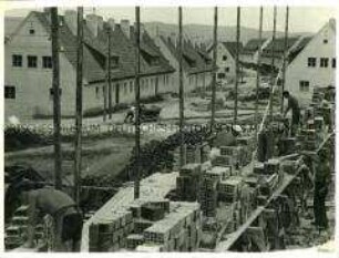 Hausbau im vom Hochwasser zerstörten Bruchstedt