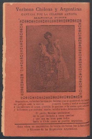 Verbena chilena y argentina : Cantada por la célebre artista Marcela Ponte