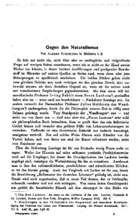 Gegen den Naturalismus