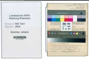 Entnazifizierung Johann Sommer , geb. 04.03.1912 (Steinmetz)