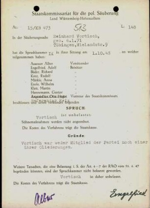 Vortisch, Reinhard