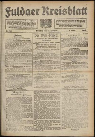 Ausgabe vom Montag, den 12. Februar 1917.