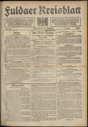 Ausgabe vom Montag, den 12. Februar 1917.