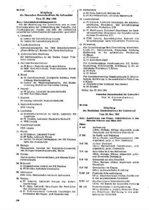 Mitteilung des Deutschen Zentralinstituts für Lehrmittel : 48/61 Vom 29. Mai 1961 ; [Mitteilungen]