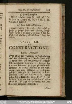 Caput XII. De Constructione.