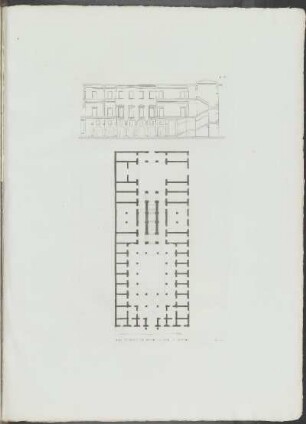 Pl. 58. Plan Et Coupe Du Palais De Cuto A Palerme.