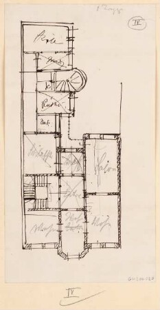 Wohnhäuser Ritterstraße 61-65, Berlin-Kreuzberg: Wohnhaus Nr. 63: Grundriss OG