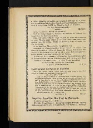 Vergeblicher französischer Angriff auf La Maisonnette.