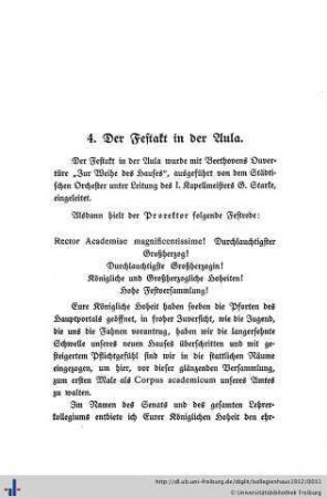 4. Der Festakt in der Aula.