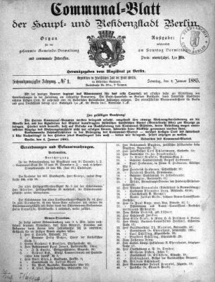 1885,1: No. 1, 4. Januar 1885