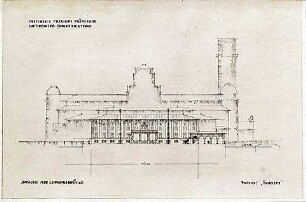 Gsaenger, Gustav; München; "FORUM", Deutsches Museum, Bibliothek - Ludwigsbrücke (Ansicht)