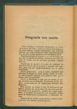 Desgracia con suerte