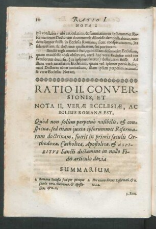 Ratio II. Conversionis, Et Nota II. ...