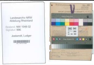Entnazifizierung Ludger Jostarndt , geb. 27.06.1894 (Beamter)