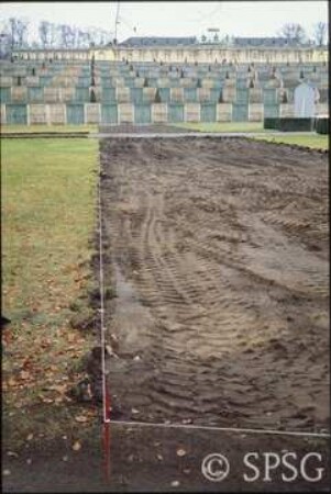 Potsdam, Park Sanssouci, Sanierungsmaßnahme im Bereich des Parterres Große Fontäne.