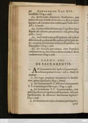 Caput XVII. De Sacramentis.