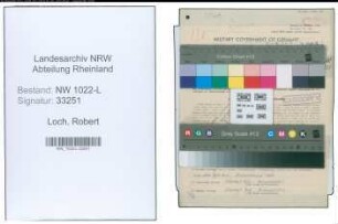 Entnazifizierung Robert Loch , geb. 06.10.1896 (Bahnbeamter)