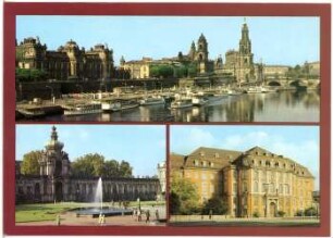 Dresden. Terrassenufer, Zwinger, Landhaus
