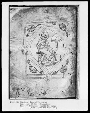 Evangeliar aus Kloster Weihenstephan — Der Evangelist Matthäus, Folio 1verso