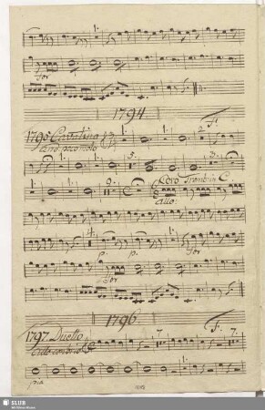 1795. Cavatina: Calma l'affanno / Martín y Soler, V.