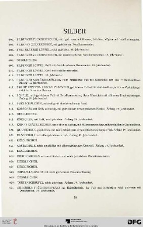 Silber (Nr. 604-631)