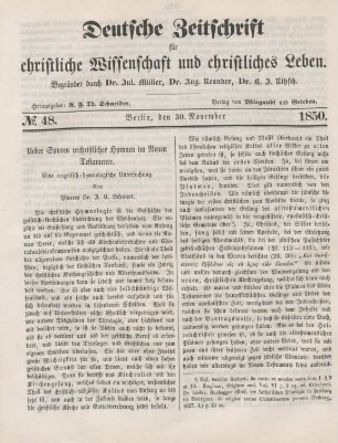 377-382 Ueber Spuren urchristlicher Hymnen im Neuen Testamente