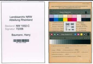 Entnazifizierung Harry Baumann, geb. 08.04.1913 (Abt.Leiter)