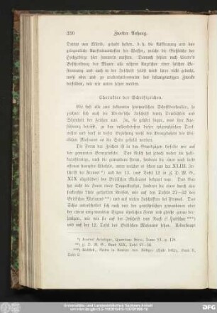 Charakter der Schriftzeichen.