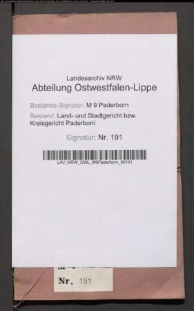 Benefiziat Ludwig v. Clevorn zu Paderborn