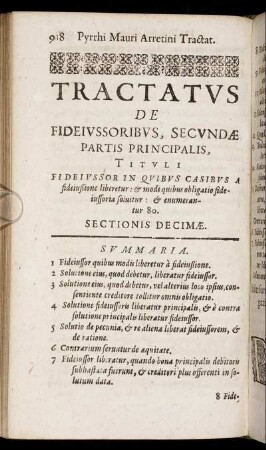 Sectionis Decimæ.