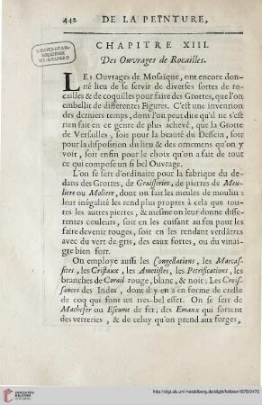 Chapitre XIII: Des ouvrages de rocailles