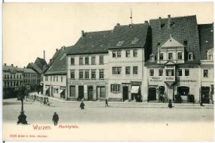 Wurzen. Marktplatz und Hotel Gesellschaftshaus