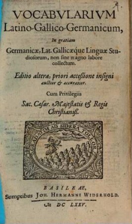Vocabularium Latino-Gallico-Germanicum