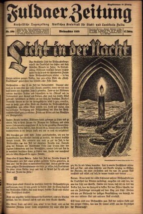 Ausgabe vom Samstag, den 24. Dezember 1938.
