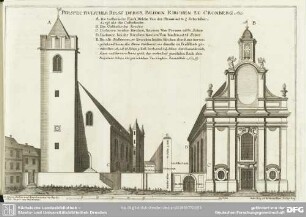 Perspectivischer Riess Derer Beiden Kirchen Zu Cronberg