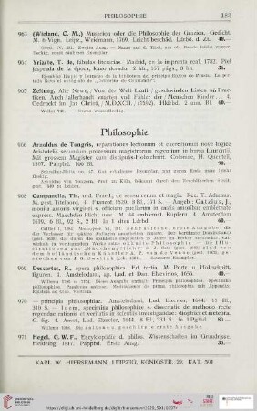Philosophie (Nr. 966 – 975)