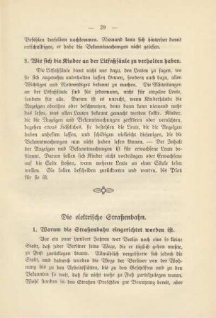 Die elektrische Straßenbahn
