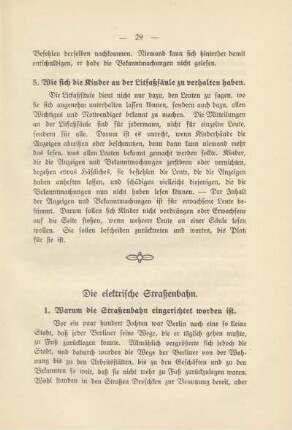 Die elektrische Straßenbahn