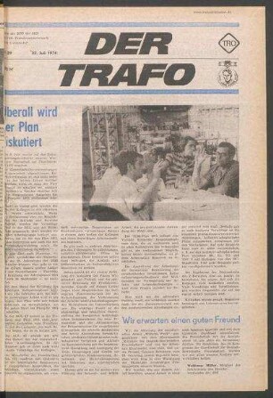 TRO-Betriebszeitung 'Der Trafo'; Nr. 29/1974 (29. Juli 1974)