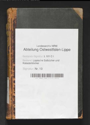 Salbuch der Stadt Detmold von 1854, Bd. 2 (Duplikat)