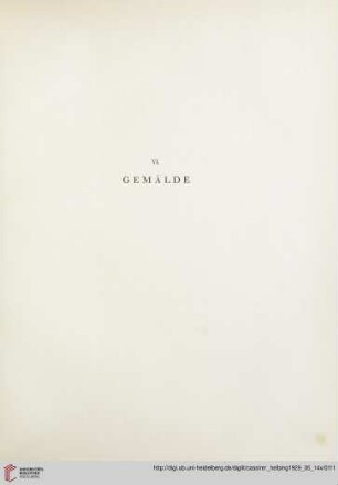 VI. Gemälde (Nr. 265-360)